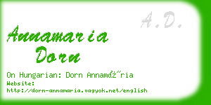 annamaria dorn business card